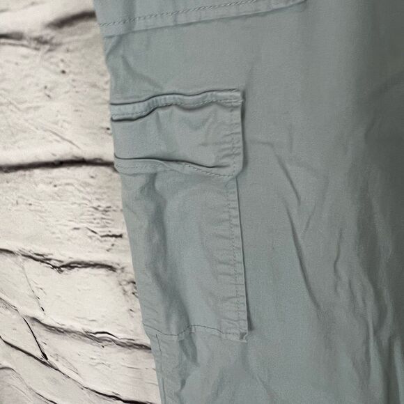 Hudson Women's Cargo Pants Size 33 Light Grey High-Rise Wide-Leg - Picture 5 of 7